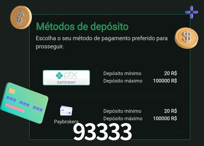 O cassino 93333 oferece uma grande variedade de métodos de pagamento